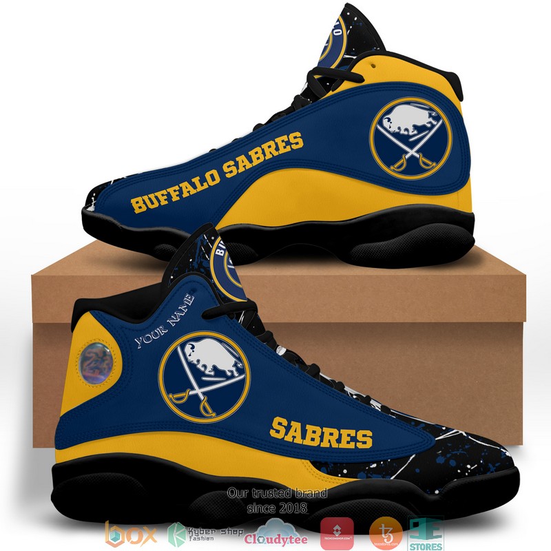 NHL Buffalo Sabres Custom Name Air Jordan 13 Shoes