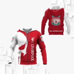 Liverpool FC Punisher Skull Zip Up Hoodie