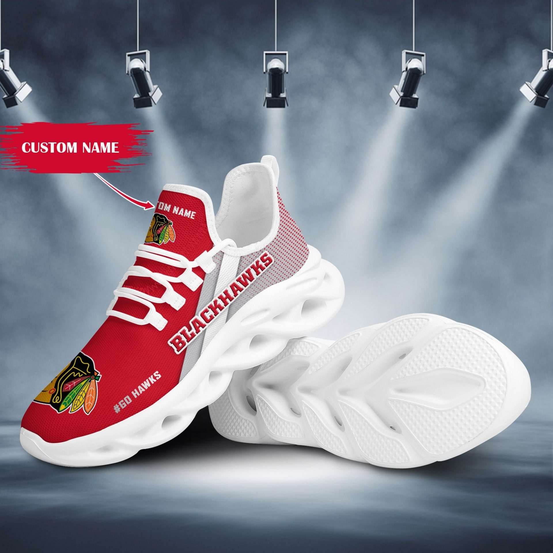 NHL Chicago Blackhawks Custom Name Max Soul Shoes
