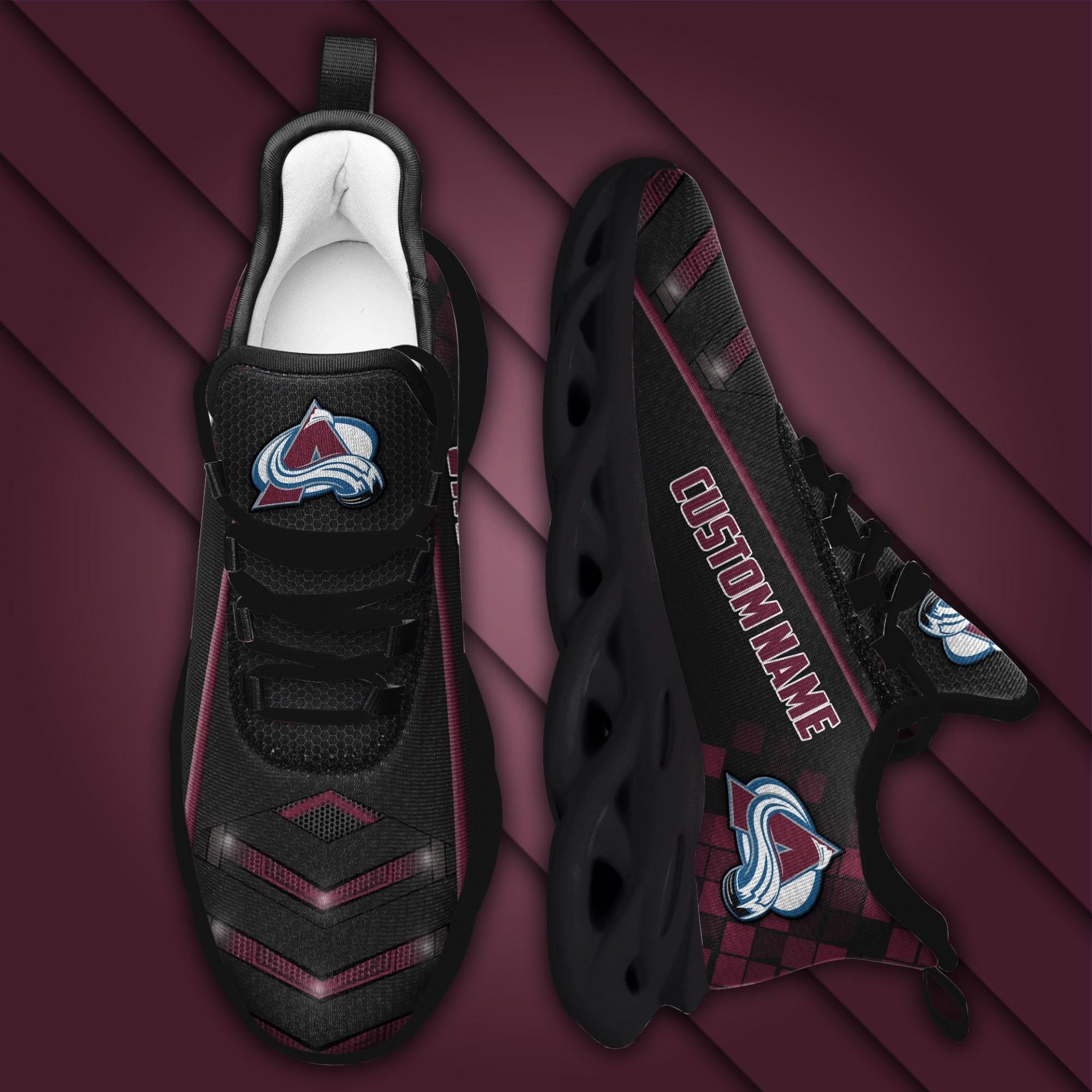 NHL Colorado Avalanche Custom Name Max Soul Shoes V2