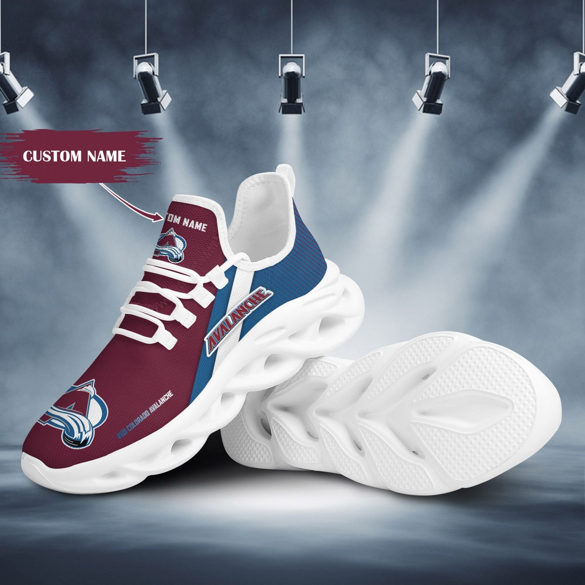 NHL Colorado Avalanche Custom Name Max Soul Shoes V1 NHL Colorado Avalanche Custom Name Max Soul Shoes V1