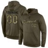 Custom Olive Camo-Black Sports Pullover Sweatshirt Salute To Service Pullover Hoodie
