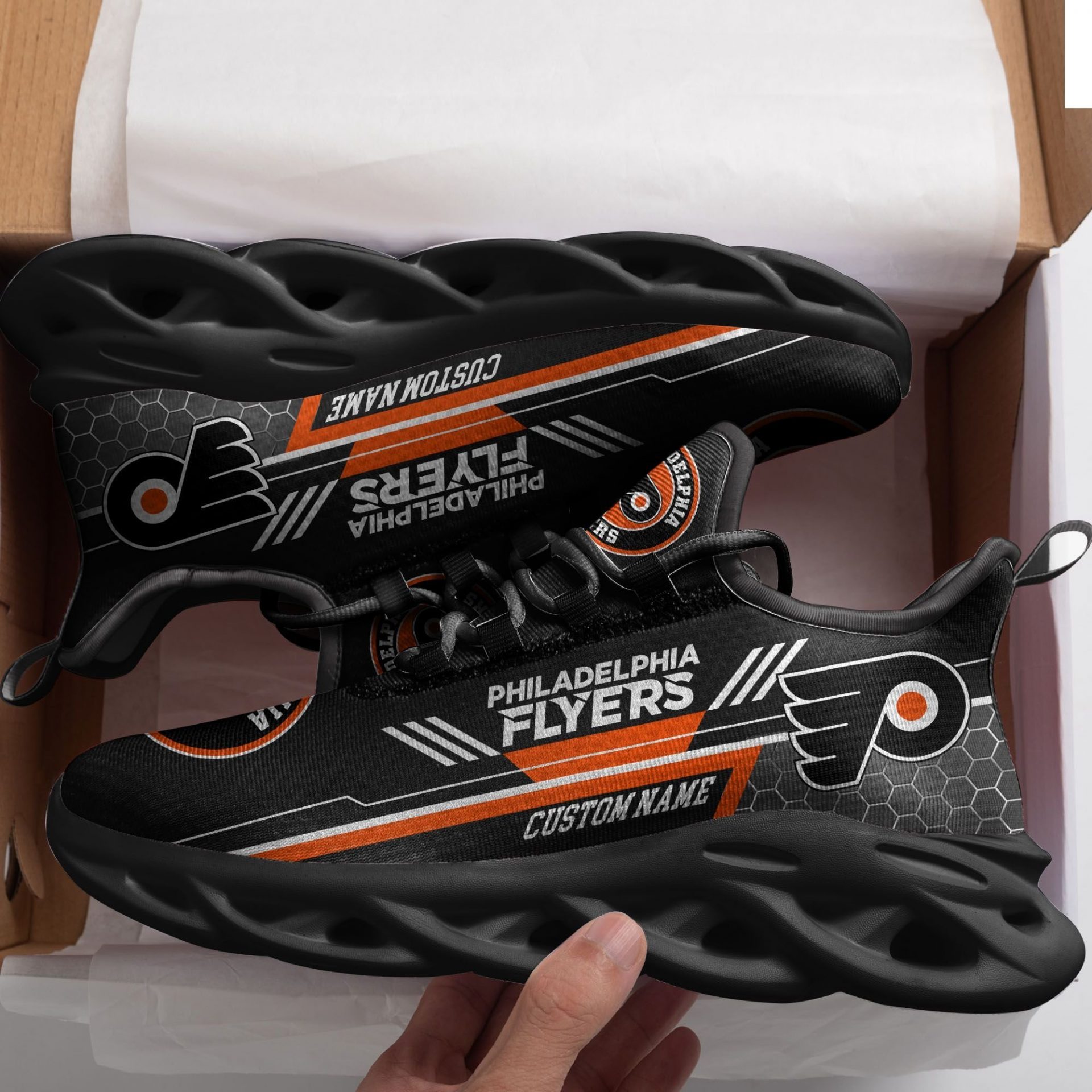 NHL Philadelphia Flyers Custom Name Max Soul Shoes NHL Philadelphia Flyers Custom Name Max Soul Shoes