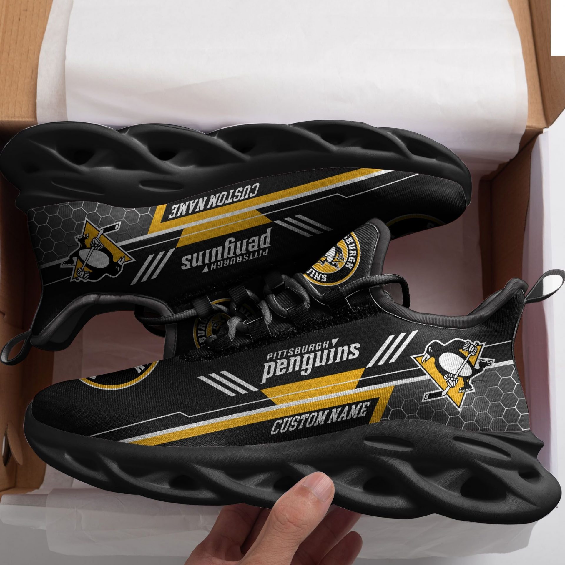 NHL Pittsburgh Penguins Custom Name Max Soul Shoes V2