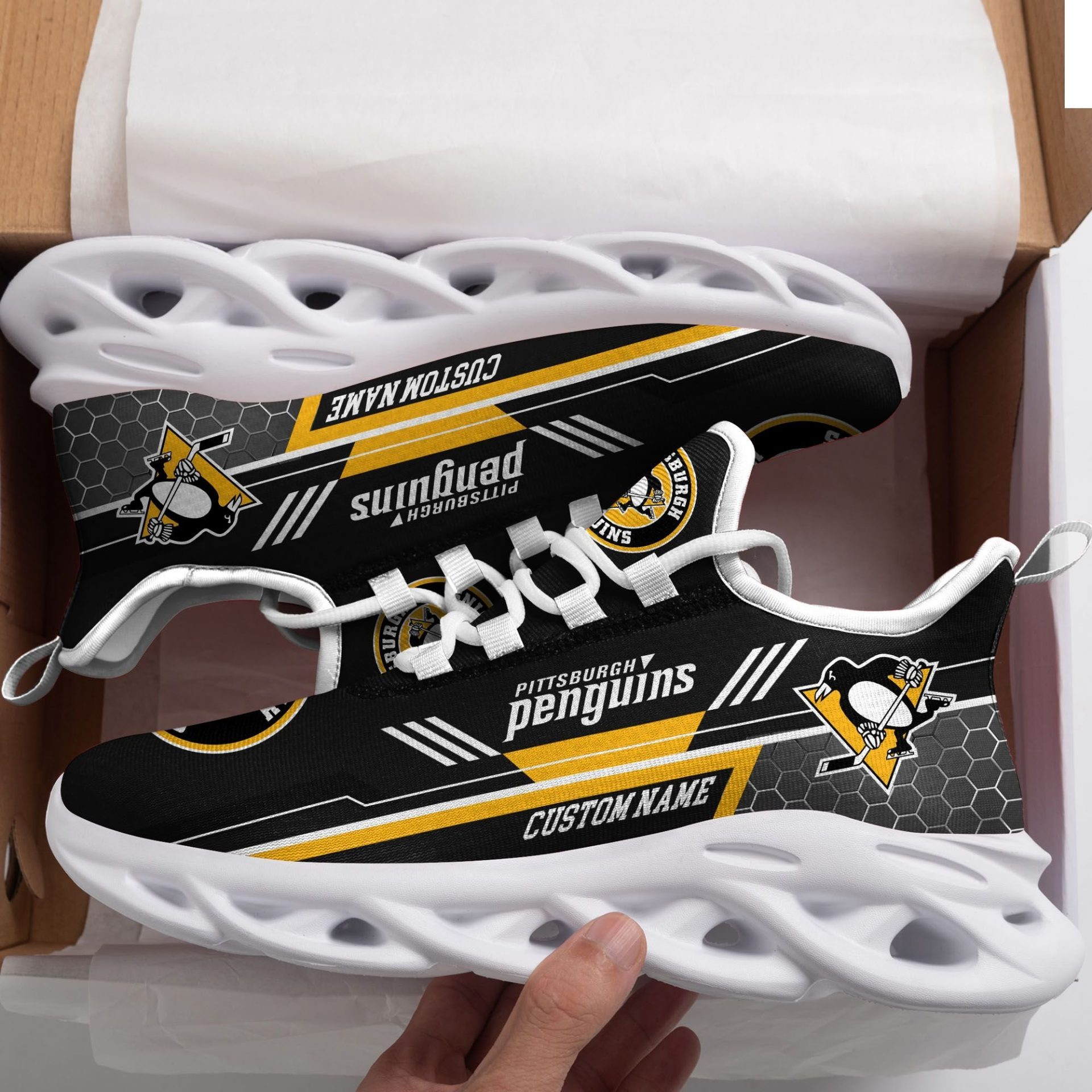 NHL Pittsburgh Penguins Custom Name Max Soul Shoes V2