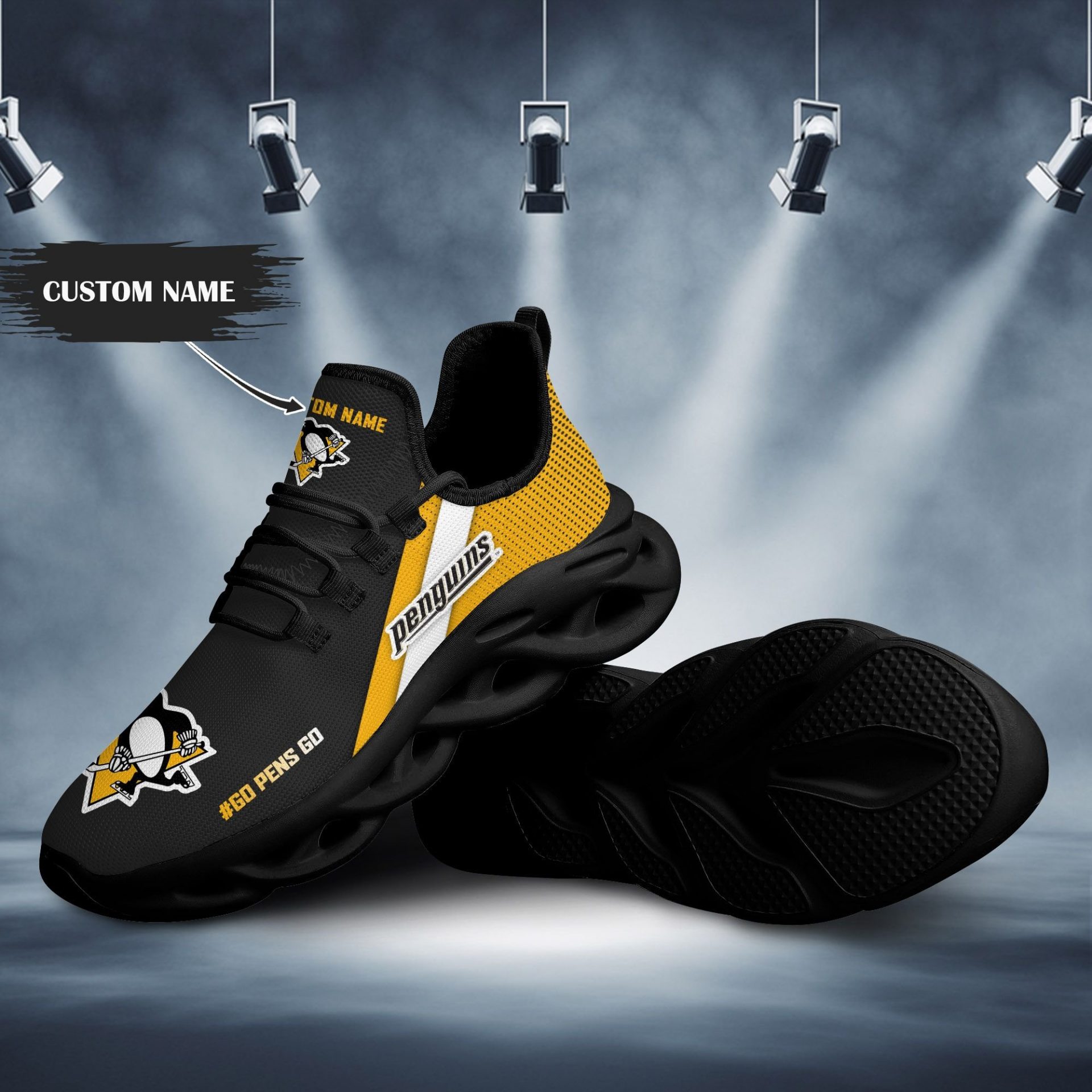 NHL Pittsburgh Penguins Custom Name Max Soul Shoes V1