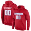 Custom Red White-Light Blue Sports Pullover Hoodie