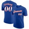 Custom Royal White-Red T-Shirt