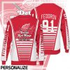 NHL Detroit Red Wings Custom Name Number Red Sweatshirt