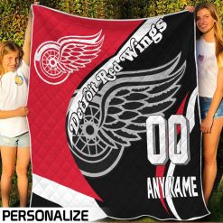 NHL Detroit Red Wings Quilt Blanket V3 - Image 2