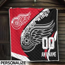 NHL Detroit Red Wings Quilt Blanket V3