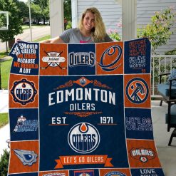 NHL Edmonton Oilers Quilt Blanket V2