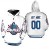 NHL New York Islanders Custom Name Number White Pullover Hoodie