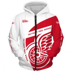 NHL Detroit Red Wings Cute Zip Up Hoodie