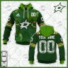 NHL Dallas Stars Custom Name Number 2022 St. Patricks Day Pullover Hoodie