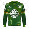 NHL New York Islanders Custom Name Number 2022 St. Patrick’s Day Sweatshirt