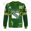 NHL New York Rangers Custom Name Number 2022 St. Patrick’s Day Sweatshirt