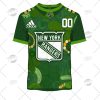 NHL New York Rangers Custom Name Number 2022 St. Patrick’s Day T-Shirt