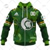 NHL Ottawa Senators Custom Name Number 2022 St. Patrick’s Day Zip Up Hoodie