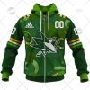 NHL San Jose Sharks Custom Name Number 2022 St. Patrick’s Day Zip Up Hoodie
