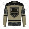 NHL Los Angeles Kings Custom Name Number Camo Military Appreciation Team Jersey Sweatshirt