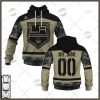 NHL Los Angeles Kings Custom Name Number Camo Military Appreciation Team Jersey Pullover Hoodie