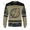 NHL New Jersey Devils Custom Name Number Camo Military Appreciation Team Jersey Sweatshirt