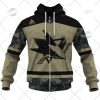NHL San Jose Sharks Custom Name Number Camo Military Appreciation Team Jersey Zip Up Hoodie
