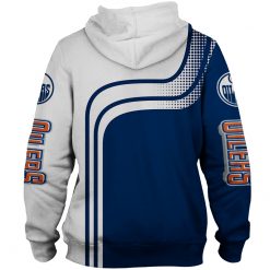 Alternative view of NHL Edmonton Oilers Blue Zip Up Hoodie