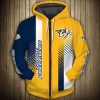 NHL Nashville Predators Cool Design Zip Up Hoodie