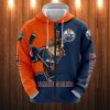 NHL Edmonton Oilers Cartoon Graphic Zip Up Hoodie