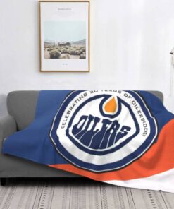 NHL Edmonton Oilers Fleece Blanket V4