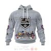 NHL Los Angeles Kings Custom Name Number Sugar Skull Heritage Jersey Pullover Hoodie