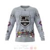 NHL Los Angeles Kings Custom Name Number Sugar Skull Heritage Jersey Sweatshirt