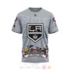 NHL Los Angeles Kings Custom Name Number Sugar Skull Heritage Jersey T-Shirt