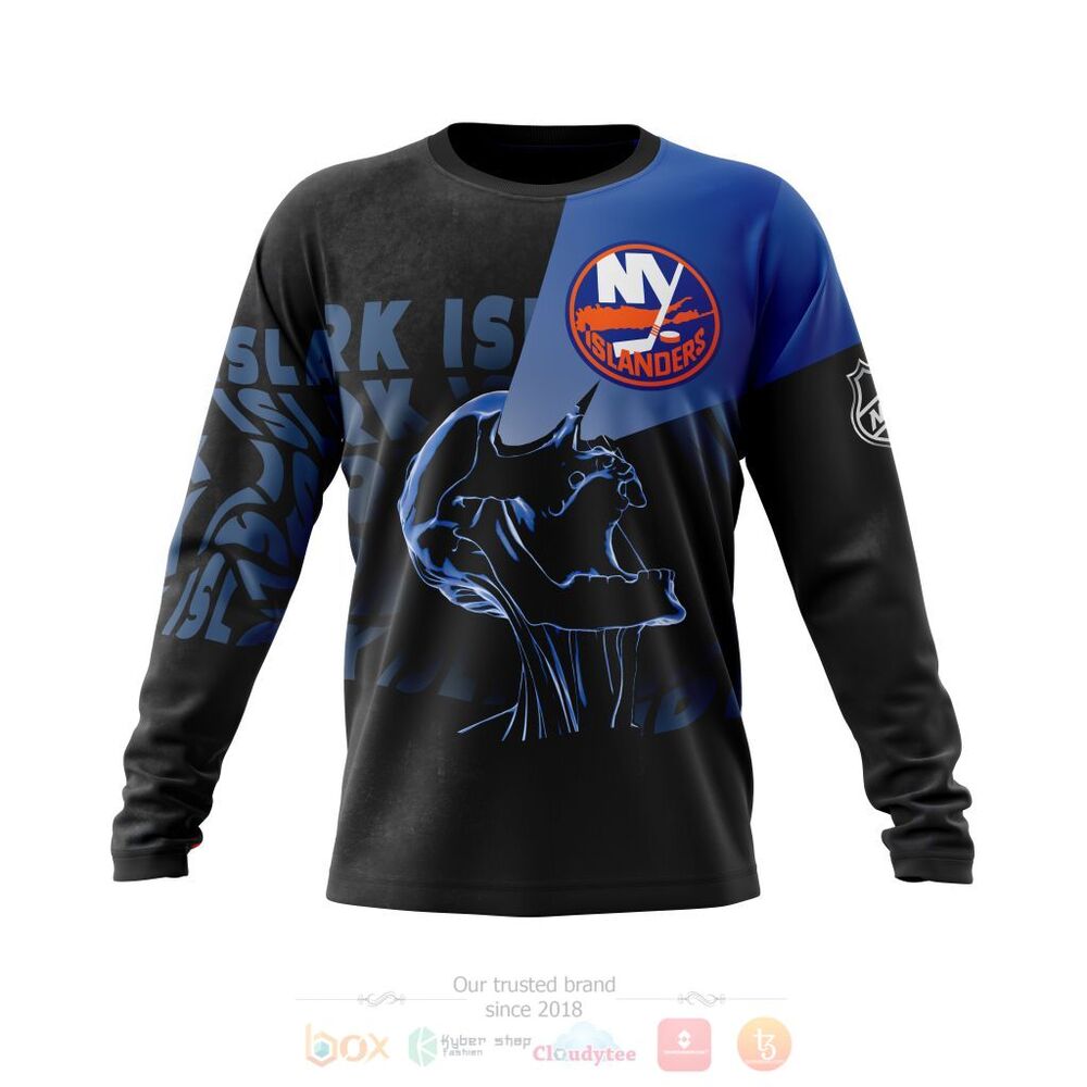 NHL New York Islanders Custom Name Number Skull Sweatshirt NHL New York Islanders Custom Name Number Skull Sweatshirt