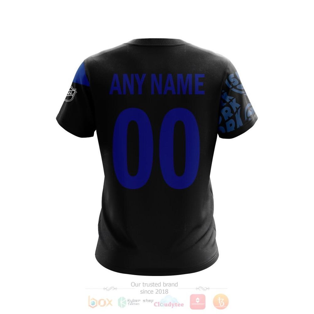 NHL New York Islanders Custom Name Number Skull T-Shirt