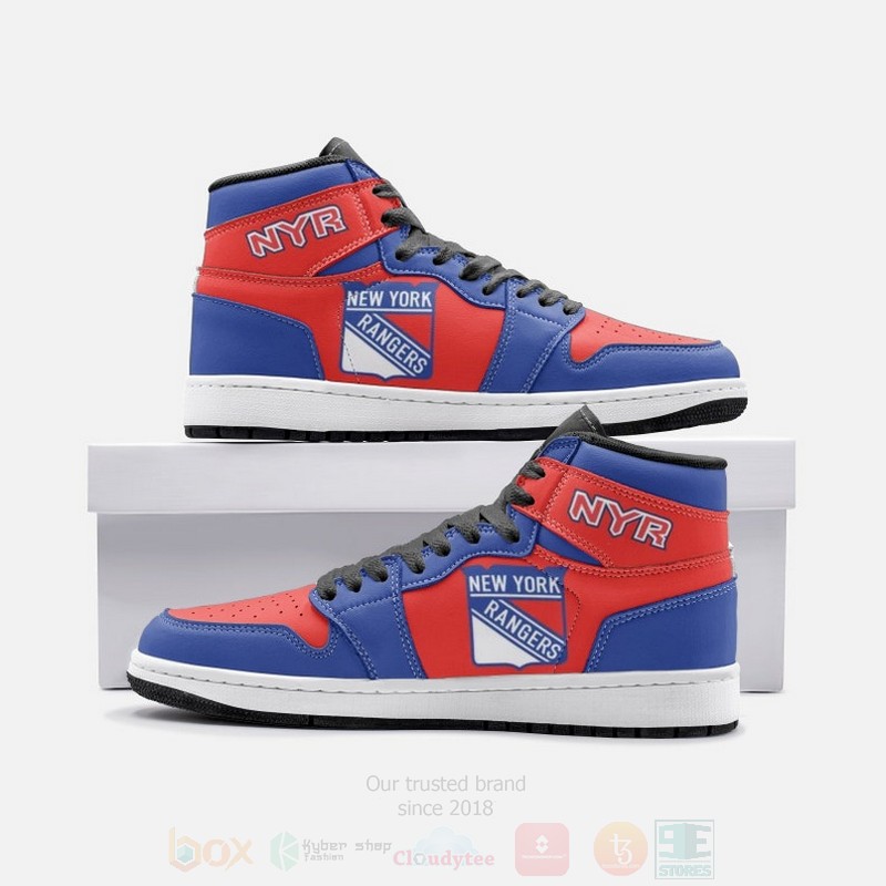 NHL New York Rangers Air Jordan 1 High Sneakers