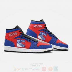 Alternative view of NHL New York Rangers Air Jordan 1 High Sneakers