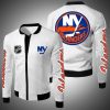 NHL New York Islanders White Bomber Jacket
