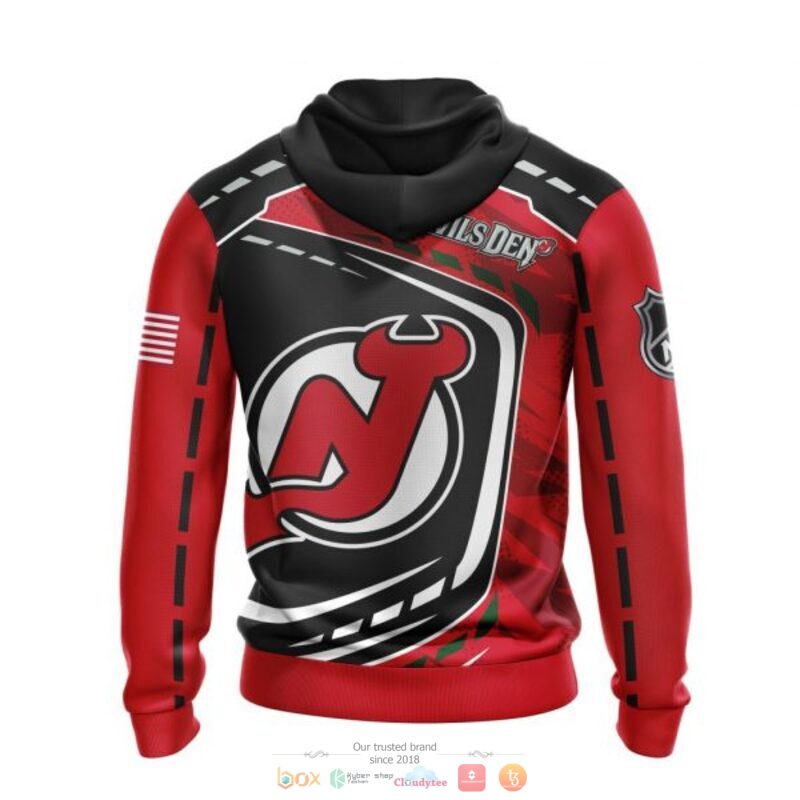 NHL New Jersey Devils Black Red Pullover Hoodie
