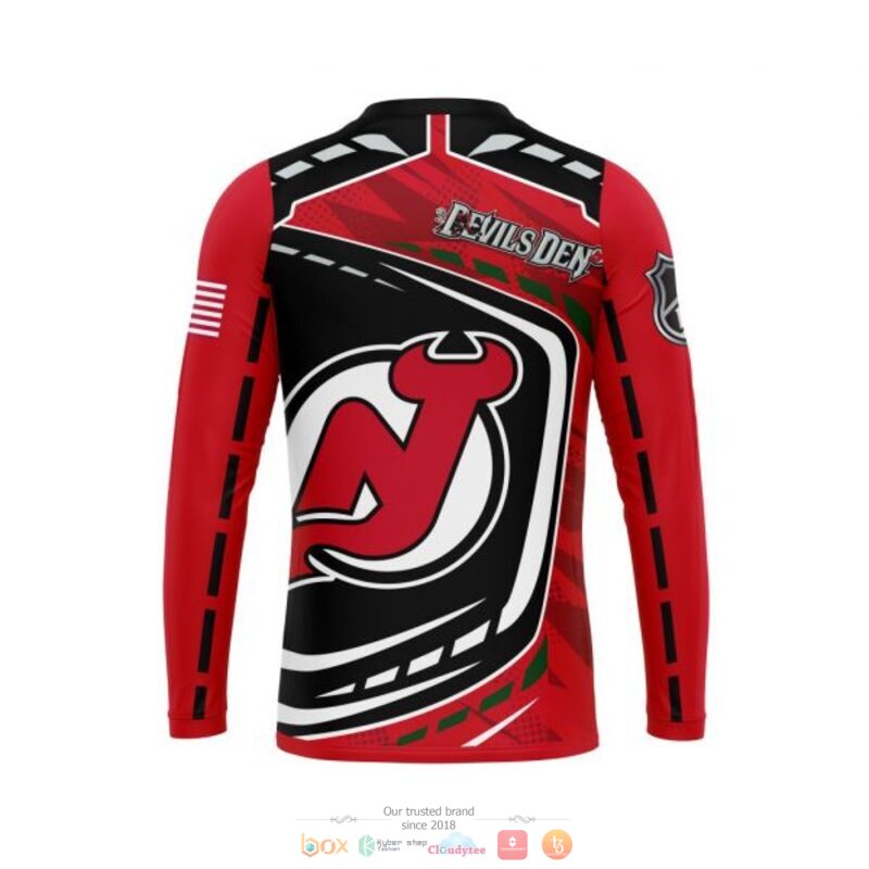 NHL New Jersey Devils Black Red Sweatshirt NHL New Jersey Devils Black Red Sweatshirt