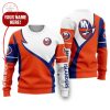 NHL New York Islanders Custom Name Orange White Sweater