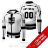 NHL Los Angeles Kings Custom Name Number White Bomber Jacket