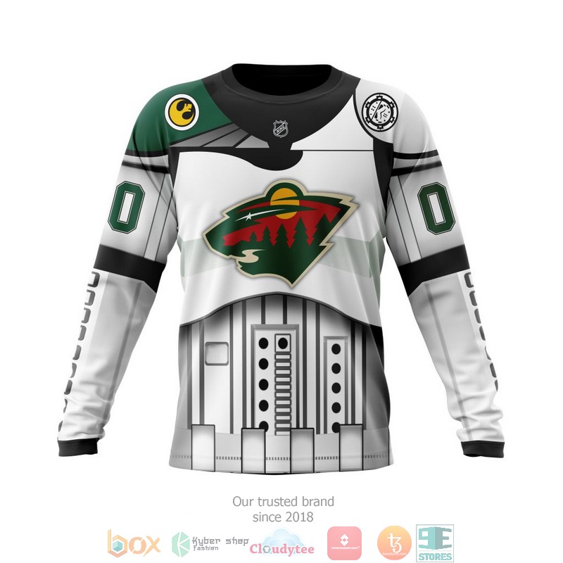 NHL Minnesota Wild Custom Name Number Star Wars Sweatshirt