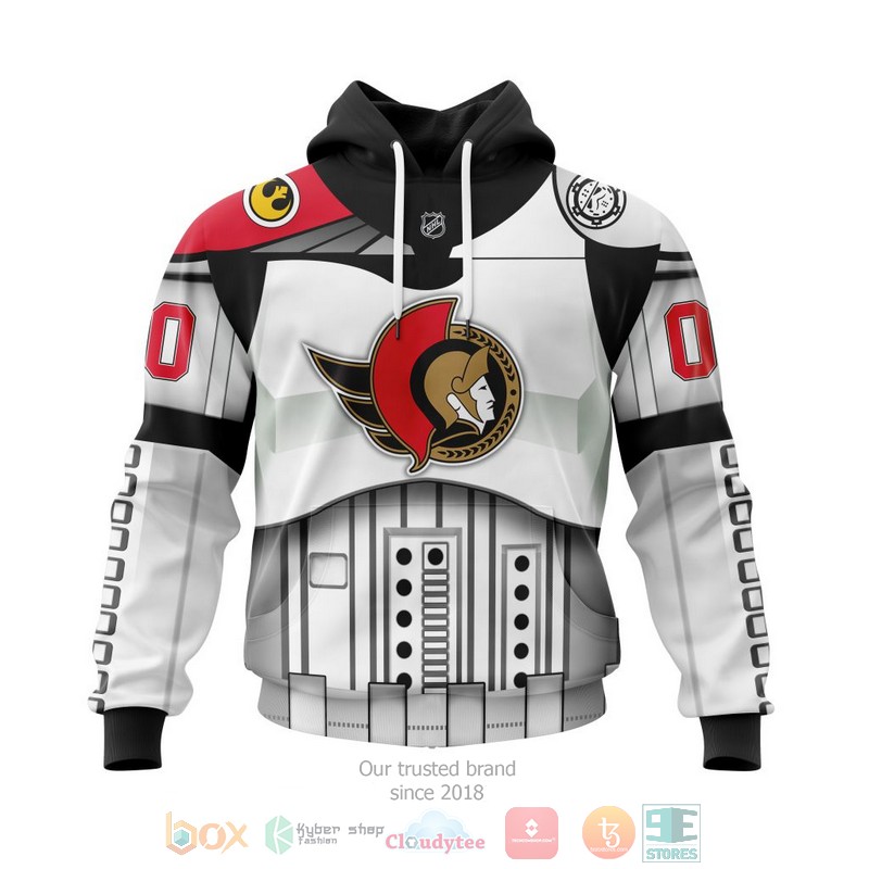 NHL Ottawa Senators Custom Name Number Star Wars Pullover Hoodie NHL Ottawa Senators Custom Name Number Star Wars Pullover Hoodie