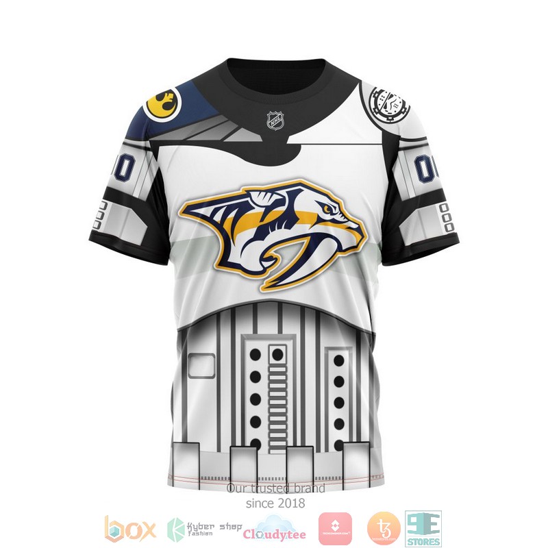 NHL Nashville Predators Custom Name Number Star Wars T-Shirt NHL Nashville Predators Custom Name Number Star Wars T-Shirt