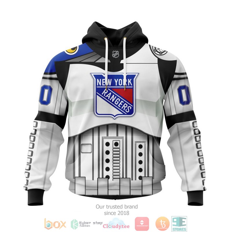 NHL New York Rangers Custom Name Number Star Wars Pullover Hoodie