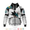 NHL San Jose Sharks Custom Name Number Star Wars Zip Up Hoodie