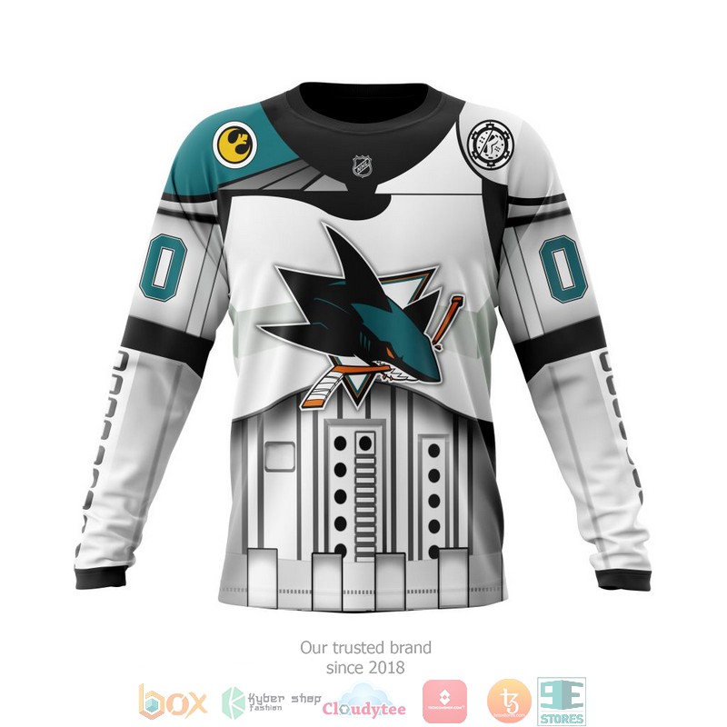 NHL San Jose Sharks Custom Name Number Star Wars Sweatshirt NHL San Jose Sharks Custom Name Number Star Wars Sweatshirt